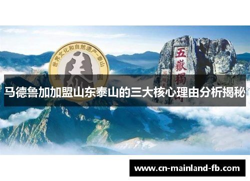 马德鲁加加盟山东泰山的三大核心理由分析揭秘