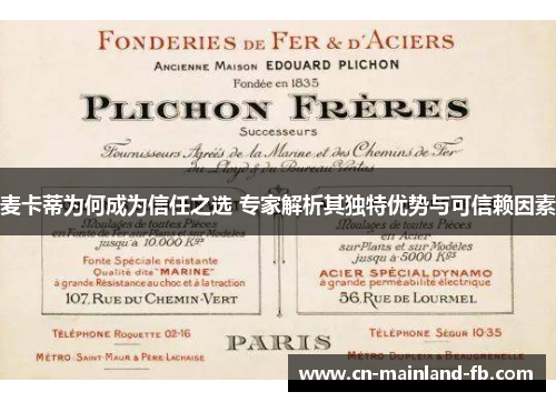 麦卡蒂为何成为信任之选 专家解析其独特优势与可信赖因素